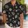 Gothic Skeleton Bat Faces for Halloween Parties and Spooky Island Getaways for Adults Hawaiian Shirt - 1