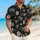 Gothic Skeleton Bat Faces for Halloween Parties and Spooky Island Getaways for Adults Hawaiian Shirt - 6