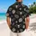 Gothic Skeleton Bat Faces for Halloween Parties and Spooky Island Getaways for Adults Hawaiian Shirt - 2