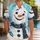 Cheerful Snowman and Icy Snowflakes for a Whimsical Winter Holiday Celebration Getaway Hawaiian Shirt - 1