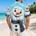 Cheerful Snowman and Icy Snowflakes for a Whimsical Winter Holiday Celebration Getaway Hawaiian Shirt - 2