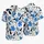 Playful Blue-Eared Cartoon Dog and Tropical Flowers for Sunny Island Vacation Days Hawaiian Shirt - 5