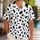 Black And White Dalmatian Spots For Halloween Costume Bounding And Theme Park Fans Hawaiian Shirt - 1