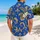 Royal Blue Gold Enchanted Ballroom Couple Costume for Romantic Halloween Celebrations Hawaiian Shirt - 2