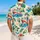 Colorful Cartoon Cruise Ships and Tropical Flowers for Sunny Island Family Vacations Hawaiian Shirt - 2