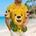 Cheerful Golden Bear Face with Tropical Blooms for Sunny Island Getaways and Vacations Hawaiian Shirt - 6