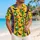 Orange Gingham Bats And Purple Stripes For Halloween Theme Park Night Festivities Hawaiian Shirt - 6