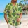 Tropical Fox and Palm Frond Outfit Inspiration for Family Summer Vacation Getaways Hawaiian Shirt - 6