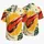 Bold Red And Gold Hero Emblem for Theme Park Adventures and Family Vacation Fun Hawaiian Shirt - 5