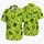 Neon Lime Patchwork Monster Faces for Halloween Theme Park Nights and Costume Parties Hawaiian Shirt - 5