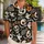 Grinning Skeleton Skulls and Ghosts for Spooky Halloween Resort Celebrations and Parties Hawaiian Shirt - 1