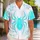 Purple Cyan Spider Emblem with Web Accents for Beach Getaways and Halloween Celebrations Hawaiian Shirt - 1