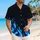 Electric Blue Flame Border For Halloween Cosplay And Theme Park Adventure Lovers Hawaiian Shirt - 6