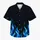 Electric Blue Flame Border For Halloween Cosplay And Theme Park Adventure Lovers Hawaiian Shirt - 7