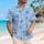 Pastel Blue Resort Motifs for Sunny Park Days and Vacation Getaways Hawaiian Shirt - 6