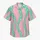 Pink Mint Wavy Stripes and Yellow Dots for Beach Vacations and Summer Parties Hawaiian Shirt - 7