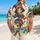 Whimsical Jester Girl Circus Art for Birthday Parties and Sunny Island Getaways Hawaiian Shirt - 2