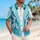 Teal Tropical Tuxedo Lapels And Bow Tie For Resort Parties And Halloween Celebrations Hawaiian Shirt - 6