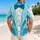Teal Tropical Tuxedo Lapels And Bow Tie For Resort Parties And Halloween Celebrations Hawaiian Shirt - 2