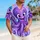 Friendly Purple Octopus Costume For Ocean-Themed Celebrations And Vacation Fun Hawaiian Shirt - 6