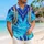 Blue Ocean Feathers and Braided Ropes for Tropical Halloween Cosplay Adventures Hawaiian Shirt - 6