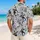 Grinning Skeleton and Spiderweb Motifs for Spooky Halloween Island Getaways and Vacations Hawaiian Shirt - 2