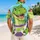 Green Cartoon Dinosaur Costume-Inspired Look for Halloween Parties and Cosplay Fans Hawaiian Shirt - 2
