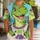 Green Cartoon Dinosaur Costume-Inspired Look for Halloween Parties and Cosplay Fans Hawaiian Shirt - 1