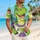 Green Cartoon Dinosaur Costume-Inspired Look for Halloween Parties and Cosplay Fans Hawaiian Shirt - 6