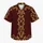 Burgundy Gold Baroque Scrollwork Pinstripe Style for Halloween Cosplay and Costume Events Hawaiian Shirt - 7