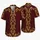 Burgundy Gold Baroque Scrollwork Pinstripe Style for Halloween Cosplay and Costume Events Hawaiian Shirt - 5