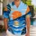 Orange Black And Blue Tropical Color Blocks For Halloween Costume Parties Hawaiian Shirt - 1