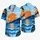Orange Black And Blue Tropical Color Blocks For Halloween Costume Parties Hawaiian Shirt - 5