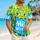Playful Green Slime Tablet Character for Halloween Fun and Family Costume Party Looks Hawaiian Shirt - 6