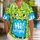 Playful Green Slime Tablet Character for Halloween Fun and Family Costume Party Looks Hawaiian Shirt - 1
