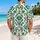 Teal Gold Nordic Folk Ornaments for Couples’ Halloween Cosplay and Autumn Getaways Hawaiian Shirt - 2