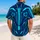 Neon Cyan Circuit Armor Futuristic Gaming Style for Halloween and Arcade Fans Hawaiian Shirt - 2
