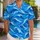 Azure Ocean Wave Motifs for Tropical Cosplay and Halloween Adventure Celebrations Hawaiian Shirt - 1
