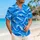 Azure Ocean Wave Motifs for Tropical Cosplay and Halloween Adventure Celebrations Hawaiian Shirt - 6
