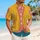 Mustard Gold And Teal Eccentric Costume Look For Halloween Cosplay Parties Hawaiian Shirt - 6