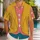 Mustard Gold And Teal Eccentric Costume Look For Halloween Cosplay Parties Hawaiian Shirt - 1