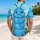 Whimsical Blue Caterpillar Costume Look for Halloween Parties and Cosplay Fans Hawaiian Shirt - 2