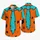 Orange Caveperson Costume Look for Halloween Parties and Retro Island Getaways Hawaiian Shirt - 5
