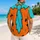 Orange Caveperson Costume Look for Halloween Parties and Retro Island Getaways Hawaiian Shirt - 2