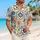 Mediterranean Tile Mosaic for Seaside Getaways and Resort Days, Men's Coastal Style Hawaiian Shirt - 6