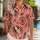 Spider Cat Tattoo Style Floral Motifs for Vacation Outings and Alternative Fashion Fans Hawaiian Shirt - 1