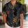 Black Spider Cat Floral Fantasy For Halloween Nights And Gothic Vacation Style Wear Hawaiian Shirt - 1