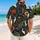 Botanical Crane Garden with Jewel-Toned Florals for Island Escapes, Men Year-Round Hawaiian Shirt - 2