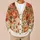 Vintage Watercolor Orange Wildflowers for Cozy Autumn Layering and Everyday Bohemian Style All-over Print Knitted Cardigan - 6