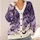 Purple Bat Moon Night Sky for Halloween Parties and Cozy Autumn Outings and Gifts for Women All-over Print Knitted Cardigan - 4
